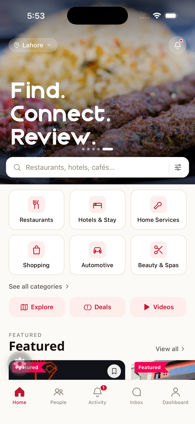 Mulk app home screen on iPhone